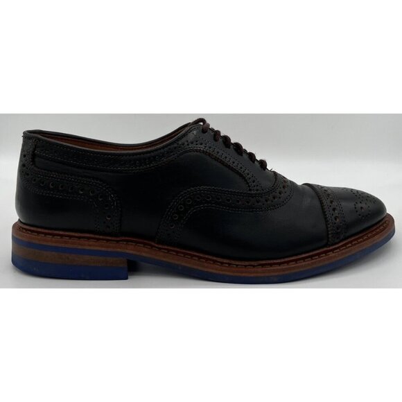 Allen Edmonds Strandmok Oxfords Dress Shoes Mens Size 9D Black Leather Cap-Toe